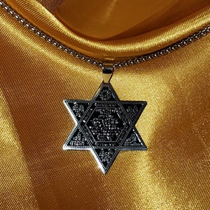 Silver Star of David Jerusalem Skyline