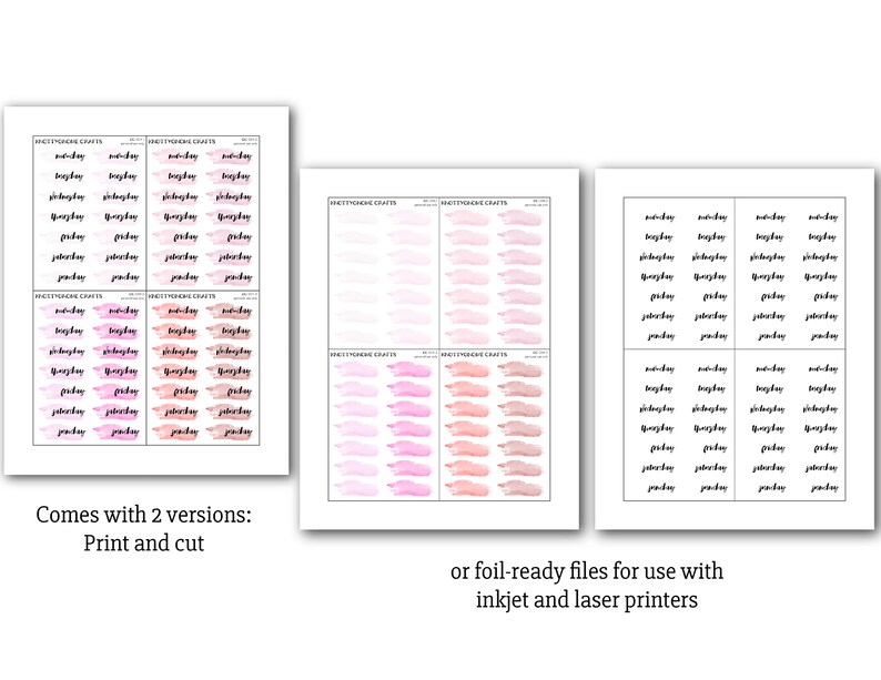 Printable Functional Foil Ready Planner Sticker Paint Splash | Etsy