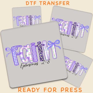 Faith DTF Transfer, Purple Faith Shirt Transfer, Religious Faith Based DTF Print, Christian Faith Apparel Design Ready To Press