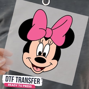 Minnie Mouse DTF Transfer,  Disney Minnie Iron On Transfer, Ready to Press