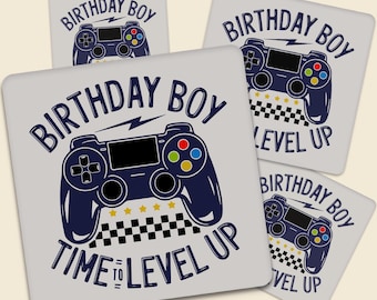 Birthday Boy Gamer DTF Transfers, Video Gamer Birthday Boy Time To Level Up Reay To Press, Birthday Party Shirt Decal, Birthday Boy Gift DTF