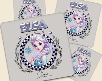 Elsa DTF Transfer, Frozen Ice Princess Iron On, Sparkly Snowflake Shirt Design, Winter Queen Print for Girls, Ice Queen Girl Shirt Design