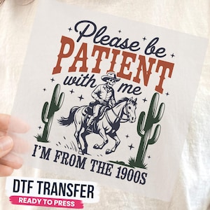 Vintage Cowboy Skeleton DTF Ready to Press, Western Shirt Transfer, Iron On Decal