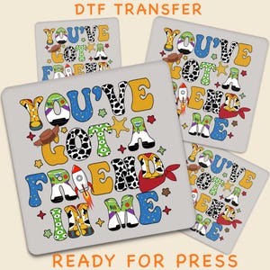 Transfert Toy Story DTF, Vous avez un ami en moi, prêt à imprimer, chemise Toy Story Friendship imprimée, transfert à chaud Best Friend, Disney DTF