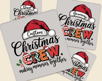 Custom Christmas Crew DTF Transfer, Personalized Family Holiday Shirt Print, Matching Christmas Pajama Design Ready To Press