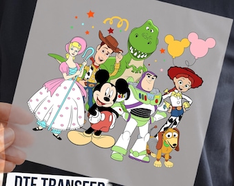 Disney Mickey And Toy Story DTF Transfers, Customize Disney Toy Story Gang Sheet, Iron On Toy Story DTF Print, Toy Story Land Direct To Film