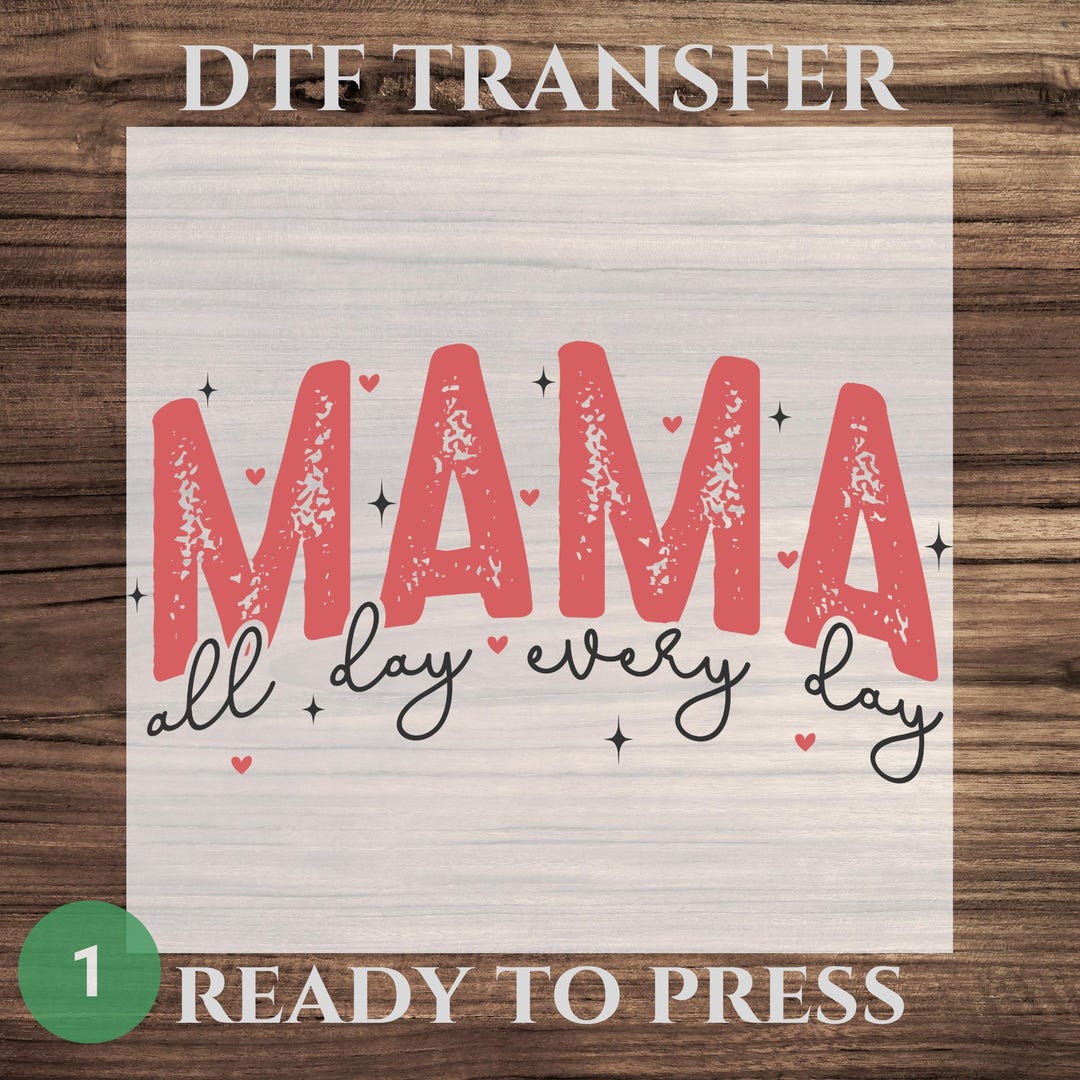 Mama DTF Transfer, Mother’s Day Shirt Design Ready to Press, Retro Mom ...