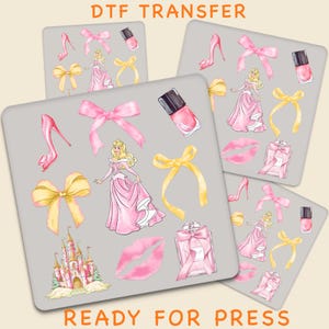 Princess Aurora DTF Transfer, Sleeping Beauty Coquette Bow Shirt Transfer, Disney Princess Aurora Ready To Press