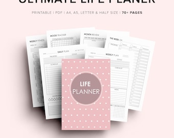 Life Planner Printable, Printable Planner Bundle, Life Binder, Planner Template, Planner Inserts, Planner Set, Printable Planner 2025, A4 A5