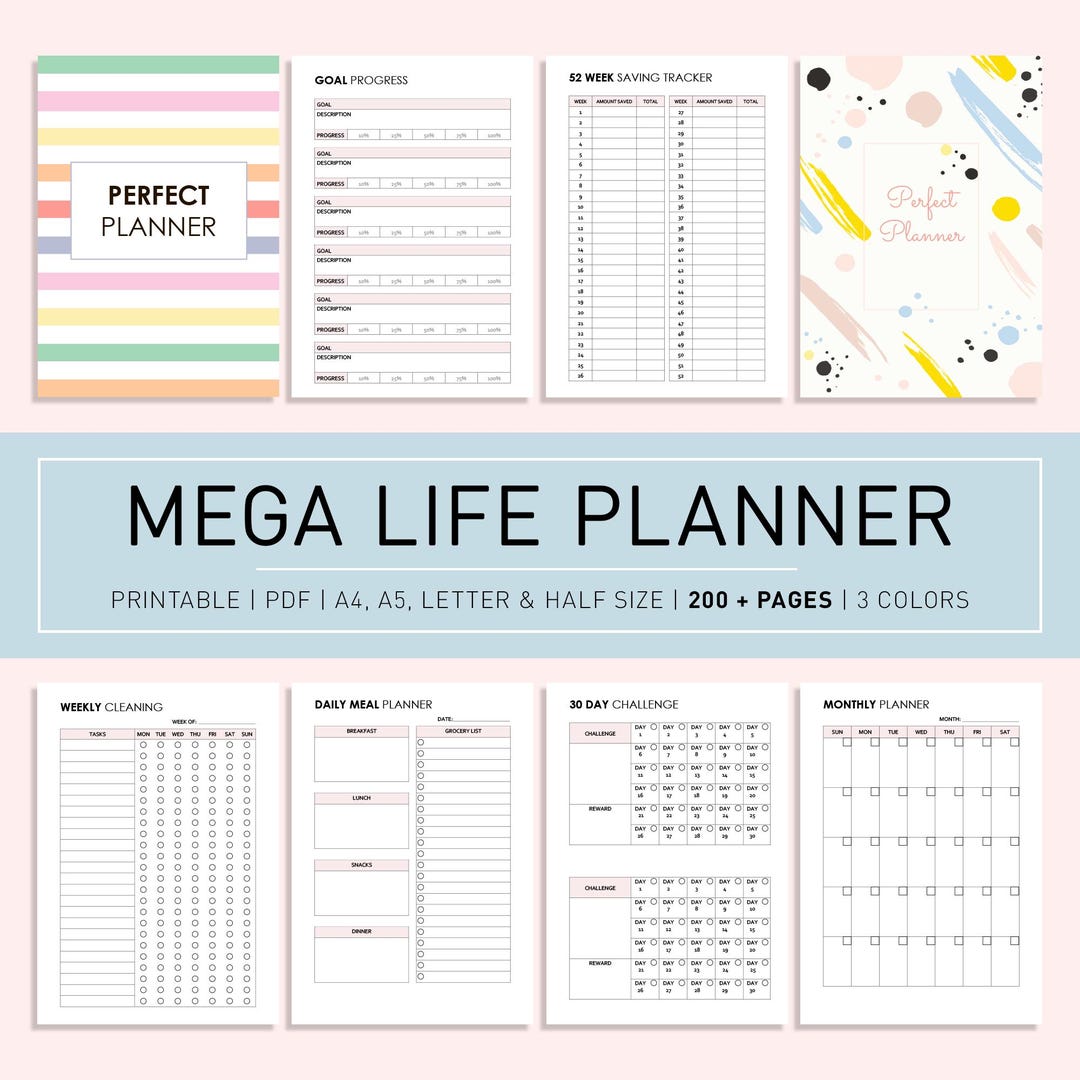 Ultimate Life Planner Printable, Printable Planner Bundle, Life Binder ...