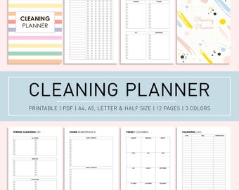 Planificador de limpieza del hogar imprimible: Lista de tareas y cronograma (Descarga PDF)
