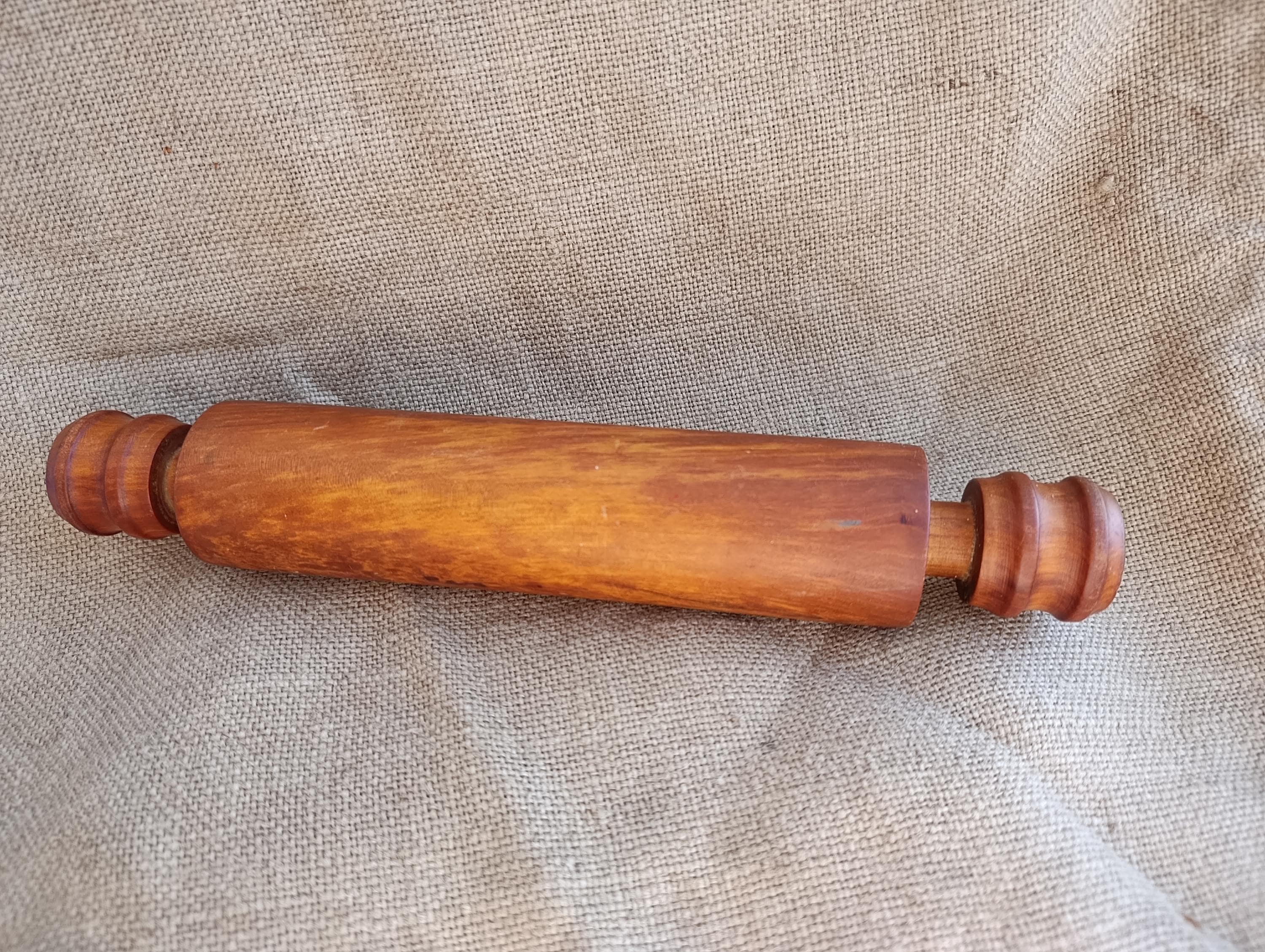 アンティーク/ヴィンテージ木製麺棒 長さ13.4インチ/直径2.3インチ