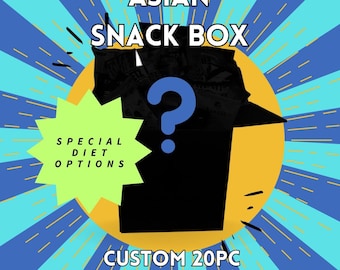 CUSTOM Asian Snack Box • Personalized Asian Snacks • Curated Gift Box • Special Diet Options • Premium Request Service
