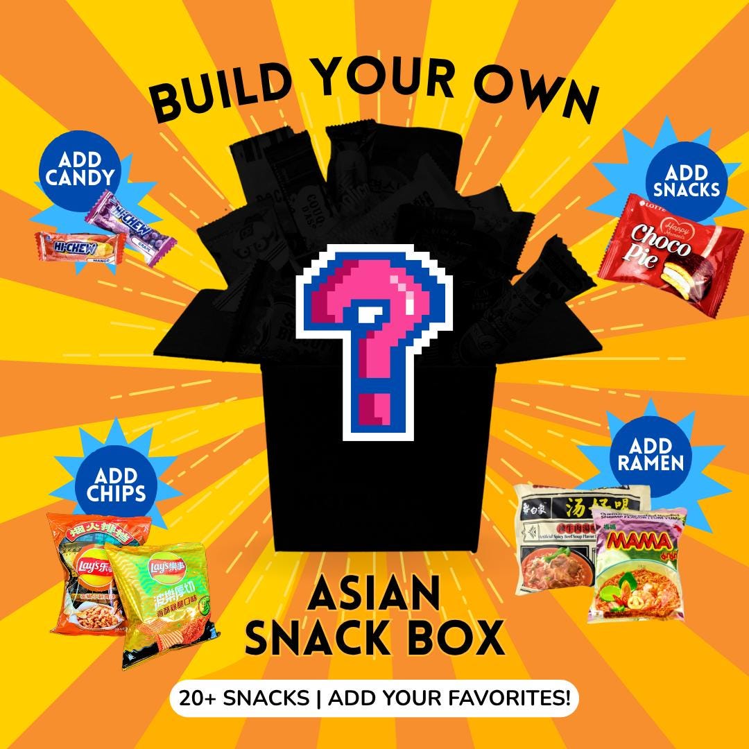 Build Your Own Asian Snack Box! • 20+ Pieces • Cultural Exploration Gift • Gift for Foodies • Celebrate Diversity