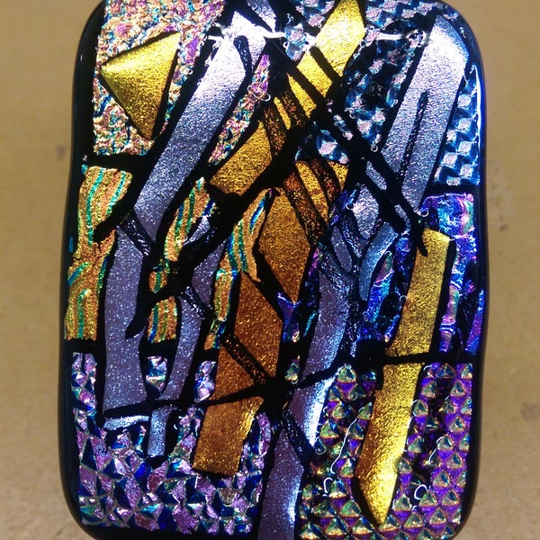 Dichroic Glass Belt Buckle and Belt