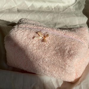 Rosa Make up Bag aus Frottee | Kosmetiktasche | Beauty Case| Make up Tasche | Frottee | Kulturtasche | Schminktasche | Kulturbeutel |Terry