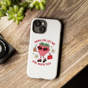 Cute Strawberry Phone Case, Fun and Quirky Accessory for Woman, Girl Math Phone Case, Funny Phone Case Design