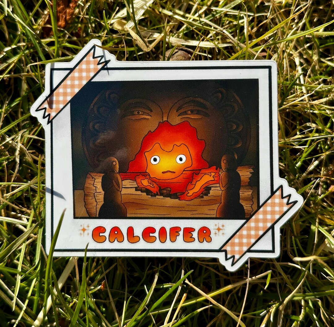 Calcifer Polaroid Vinyl Sticker - Etsy