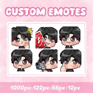 Custom Twitch Emotes Or Kick Emotes | Twitch Emote for streamer Twitch, Facebook, Discord | Cute Chibi anime style | Twitch Emotes | Anime