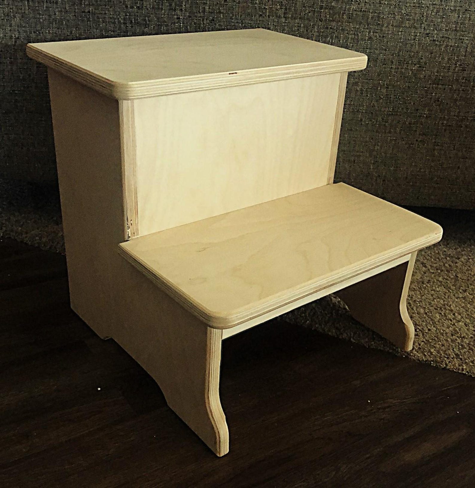 15 Inch H 2 Step Stool With Storage - Etsy