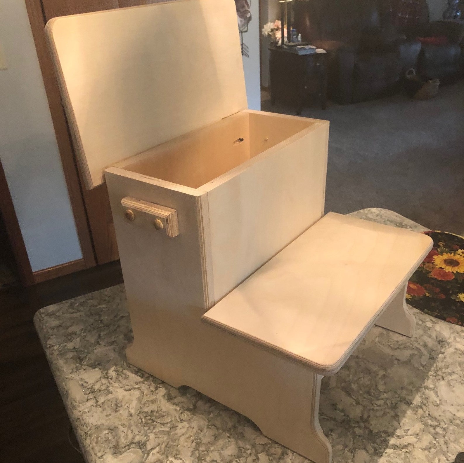 15 Inch H 2 Step Stool With Storage | Etsy
