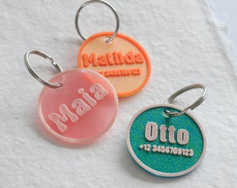 Moderner personalisierter 3D-gedruckter Hunde- oder Schlüsselanhänger – Süßer Namensanhänger für Hunde – Geschenk für Hundebesitzer