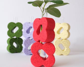 Bloemenvaas uit de jaren 70 met kantstructuur | 3D-printbare STL- en 3MF-bestanden | Licentie voor persoonlijk gebruik