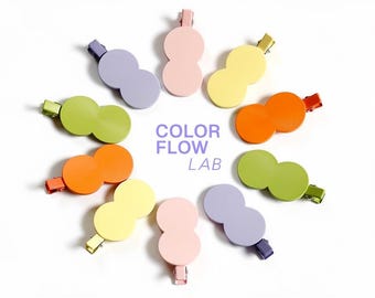 Pastellfarbene DOTS Haarspangen – 3D-gedruckte Accessoires für moderne Hairstyles | Leicht & langlebig