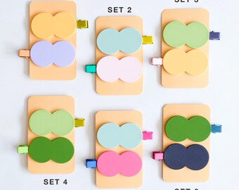 DOTS 2-Tone Haarclips – Bunte und Minimalistische Haar Accessoires – Set für alle die Farben lieben