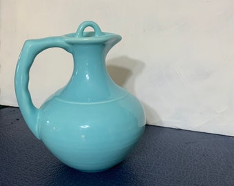 Franciscan Ware Carafe with Lid in Teal Blue Gladding McBean