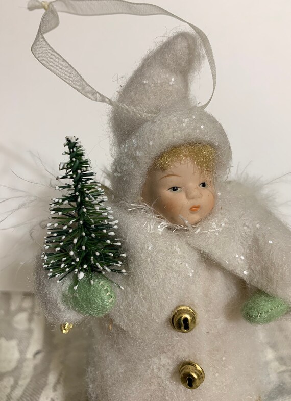 Vintage Christmas Ornament Spun Cotton Angel Germany Vintage Christmas Ornament Spun Cotton Angel Germany