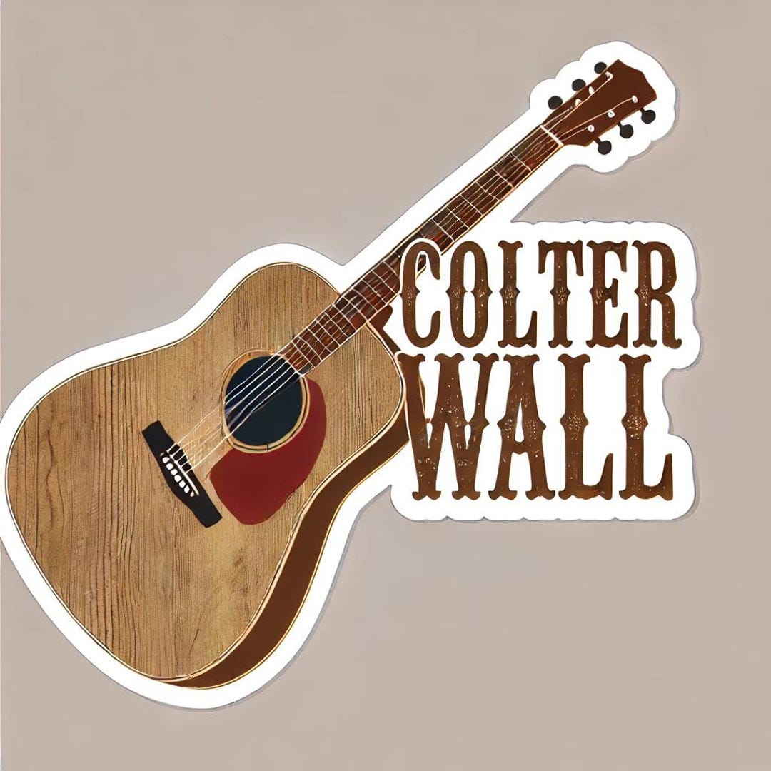 Colter Wall Sticker Guitar Country Song Western Music Rustic Waterproof ...
