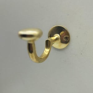 Handmade Unlacquered Brass Wall Hooks: Coat, Towel & Bag Hangers