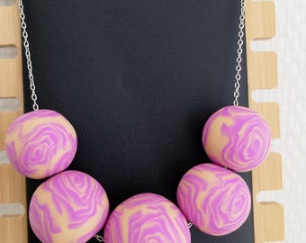 Beautiful Pinkish-Purple Necklace, Statement Necklace, Modern Necklace, Catchy Necklace, Unique Necklace