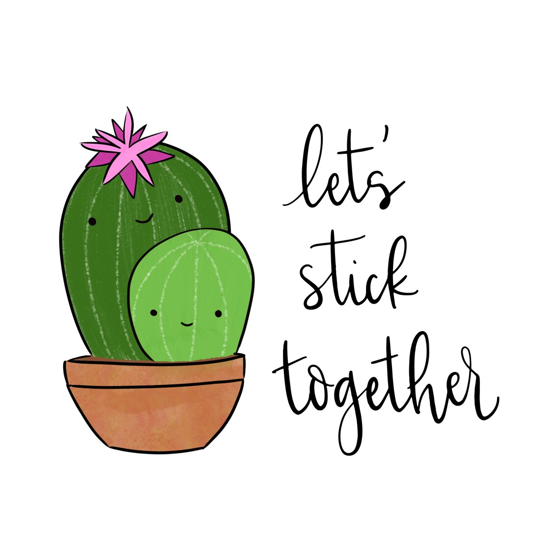Let's Stick Together Clipart SVG PNG JPEG Etsy