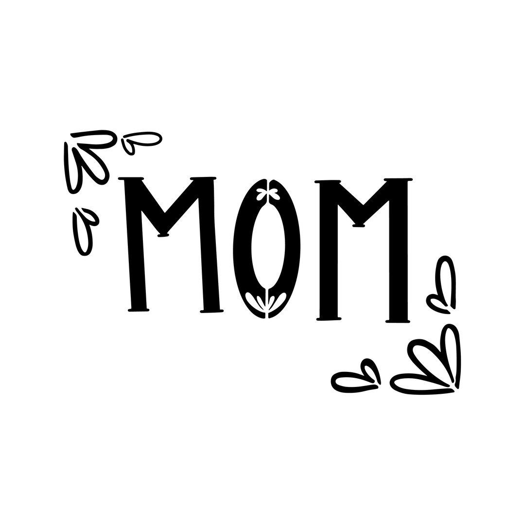 Mom Stencil Clipart SVG PNG JPEG - Etsy