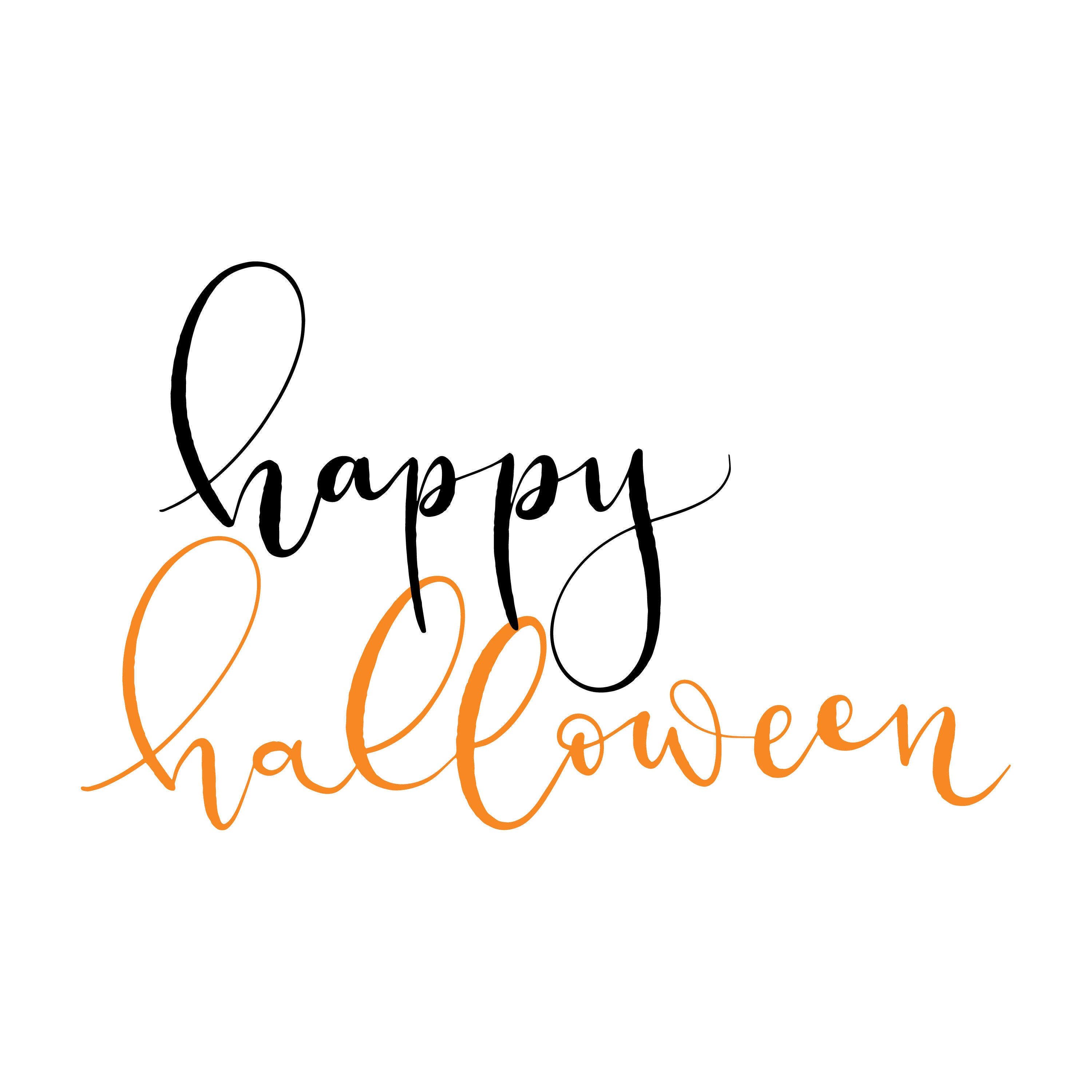 Happy Halloween Lettering Clipart SVG PNG JPEG - Etsy
