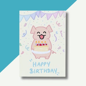 Cute birthday postcard - Wishes - Gift idea- High quality mat photo paper