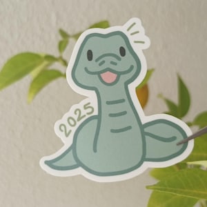 Naklejka - Wąż - Chiński Nowy Rok - Zodiak - Matowy laminowany winyl (wodoodporny) - Do dekoracji / dziennika / scrapbookingu / pomysł na prezent