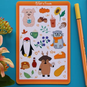 Herfststickervel: Waterdichte herfststickers voor je dagboek
