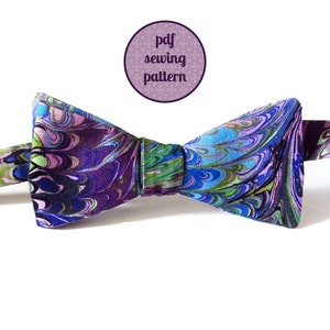 sewing pattern - freestyle bow tie in two styles (PDF for immediate download)