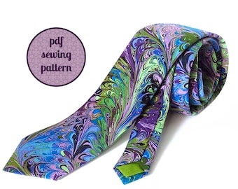 sewing pattern - men's four fold necktie (PDF for immediate download)