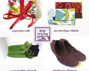 2Yards 10Gifts - ebook of 10 sewing patterns - (PDF for immediate download) - a set of 10 stash-busting, beginner-friendly sewing patterns