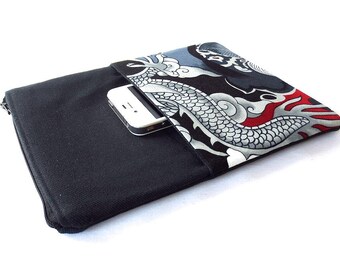 mini tablet sleeve - Chinese dragon - ready to ship