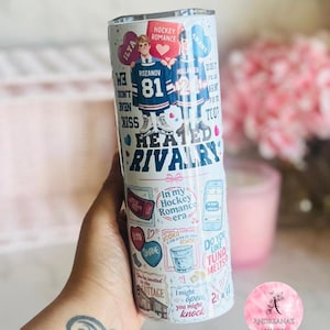 Vaso Hockey Romance: Heated Rivalry de 20 oz, delgado, de acero inoxidable