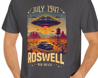 Vintage Roswell UFO T-Shirt: Retro Area 51 Alien Spaceship Tee