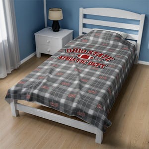 Plush Blanket Bedding OSU Design - Cozy Fleece Throw for Buckeye Fans