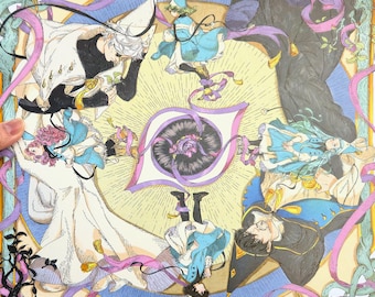 Witch Hat Atelier Art Poster: Qifrey Olruggio Coco Agott Tetia Ininia Magic Circle Painting