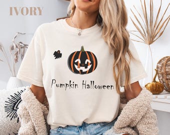 Comfort Colors® Pumpkin Halloween Shirt, Pumpkin Shirt, Retro Halloween Shirt, Best Halloween Gift, Halloween Shirt, Halloween Family Shirt