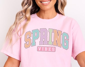 Spring Vibes Shirt, Spring Shirt, Hello Spring Shirt, Spring Flowers Shirt, Trendy Spring Shirt, Spring Floral, Cute Spring Shirts